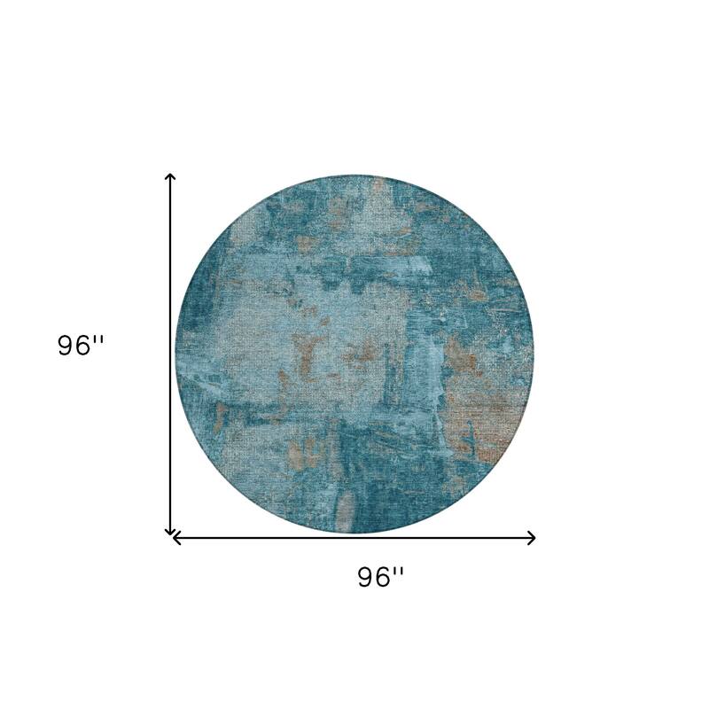 HomeRoots Abstract Transitional Rectangle Outdoor Rug