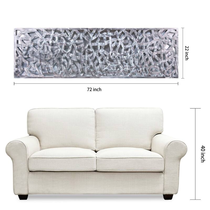 Polished Steel Wall Sculpture Abstract Wall Art with Gold/Silver Leaf