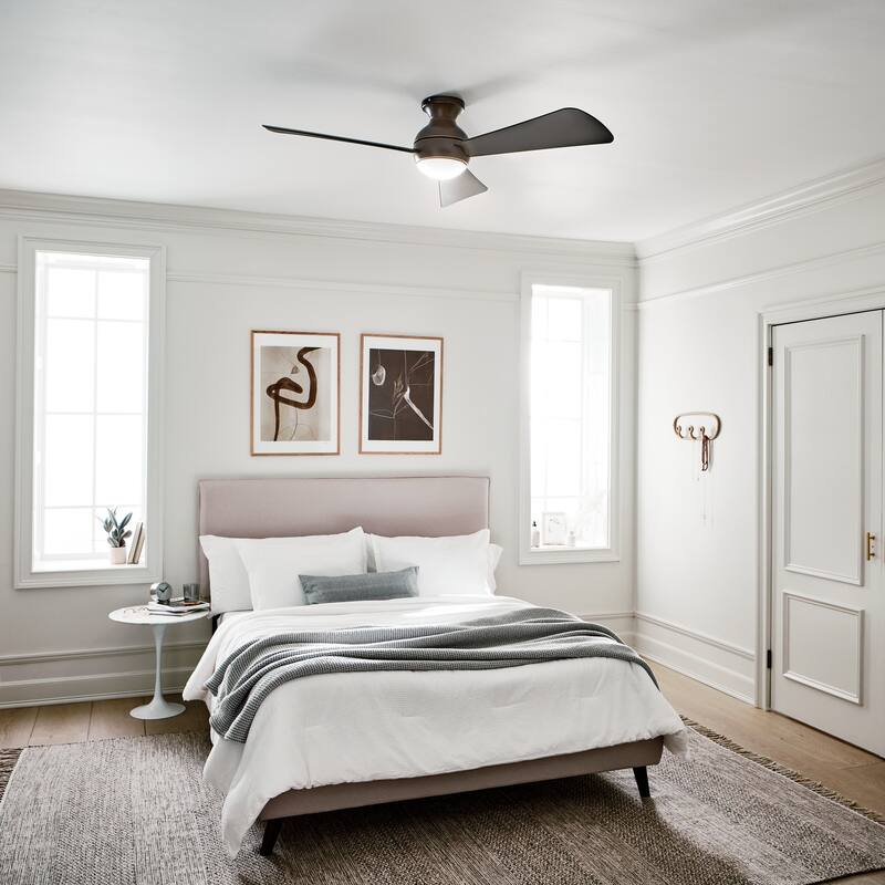 Kichler Lighting Sola Collection 54-inch Olde Bronze LED Ceiling Fan