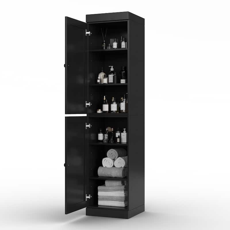 Palace Imports 100% Solid Wood 16.5" Bathroom Storage Cabinet with Shaker Doors and Adjustable Shelves