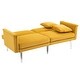 preview thumbnail 69 of 115, Velvet Loveseat Sofa Bed with 2 Pillows, Mid Century 2-Seat Couches Convertible Sofa Bed for Living Room, Bedroom,Office