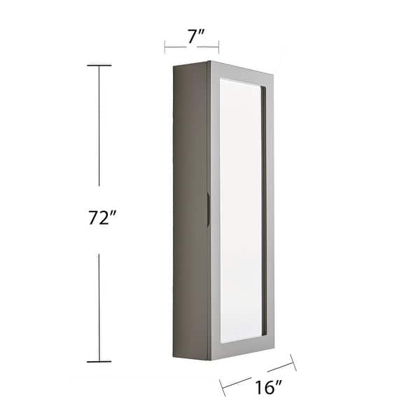 dimension image slide 0 of 2, SEI Furniture Wall-mounted Ironing Board and Storage Center