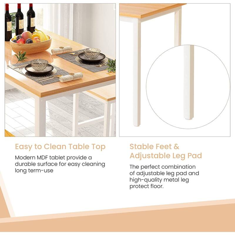 Small Dining Table Set for 2, Home Kitchen Furniture Perfect Choice, Compact and Durable, Easy Assembly