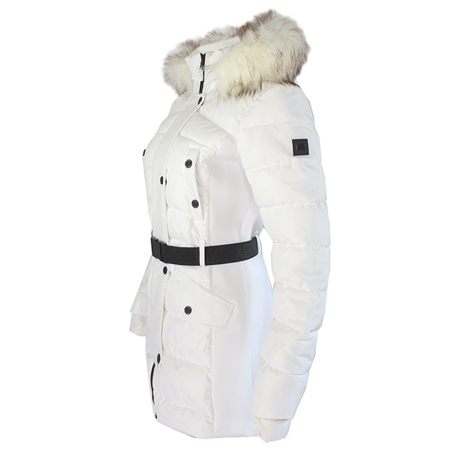 michael kors white coat with belt