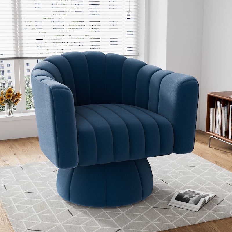 Ouyessir Oversized Modern Upholstered Barrel Chairs