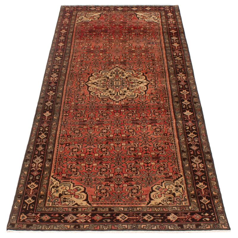 ECARPETGALLERY Hand-knotted Andelz Red Wool Rug - 4'1 x 9'5