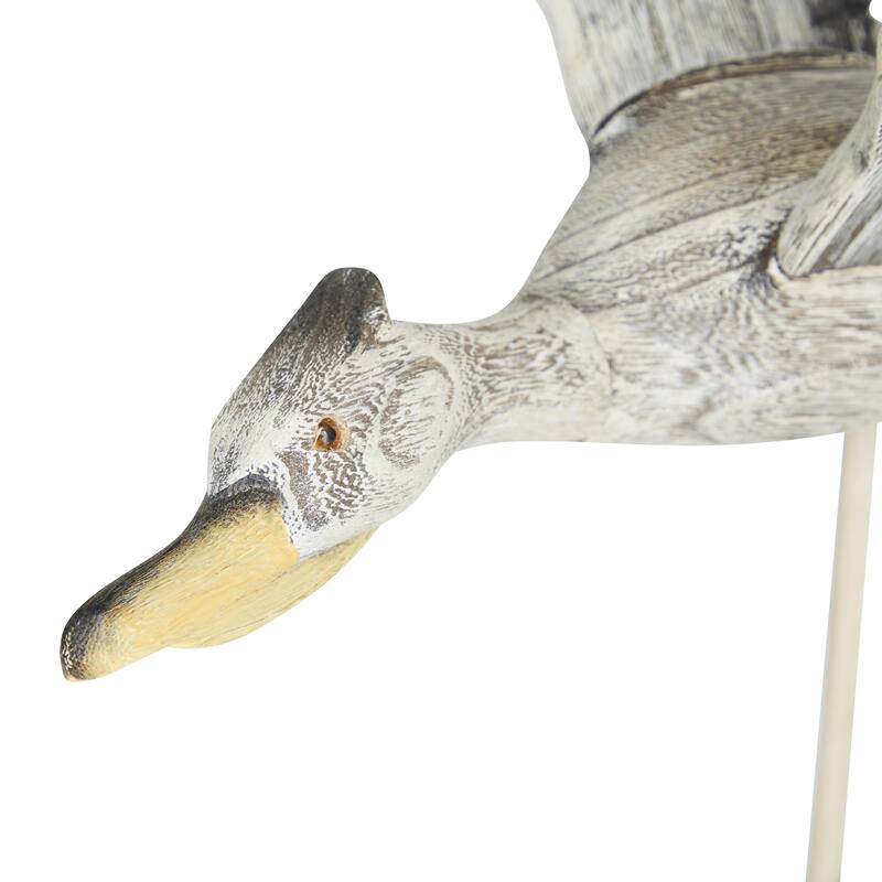 Wood Bird Handmade Decorative Sculpture - Set of 3 Blue - Roche River Decor