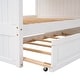 preview thumbnail 14 of 14, Contemporary Design Wood Bunk Bed with Ladder and Guardrails, Sturdy and Durable Frame, White