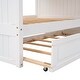 preview thumbnail 14 of 14, Full Over Full Wood Bunk Bed with Twin Size Trundle, White