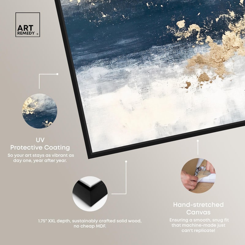 Ocean's Gold Hues I Canvas by Art Remedy