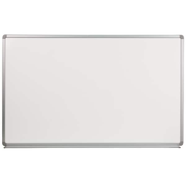 slide 2 of 3, 5' W x 3' H Porcelain Magnetic Marker Board with Galvanized Aluminum Frame - 60"W x 36"H