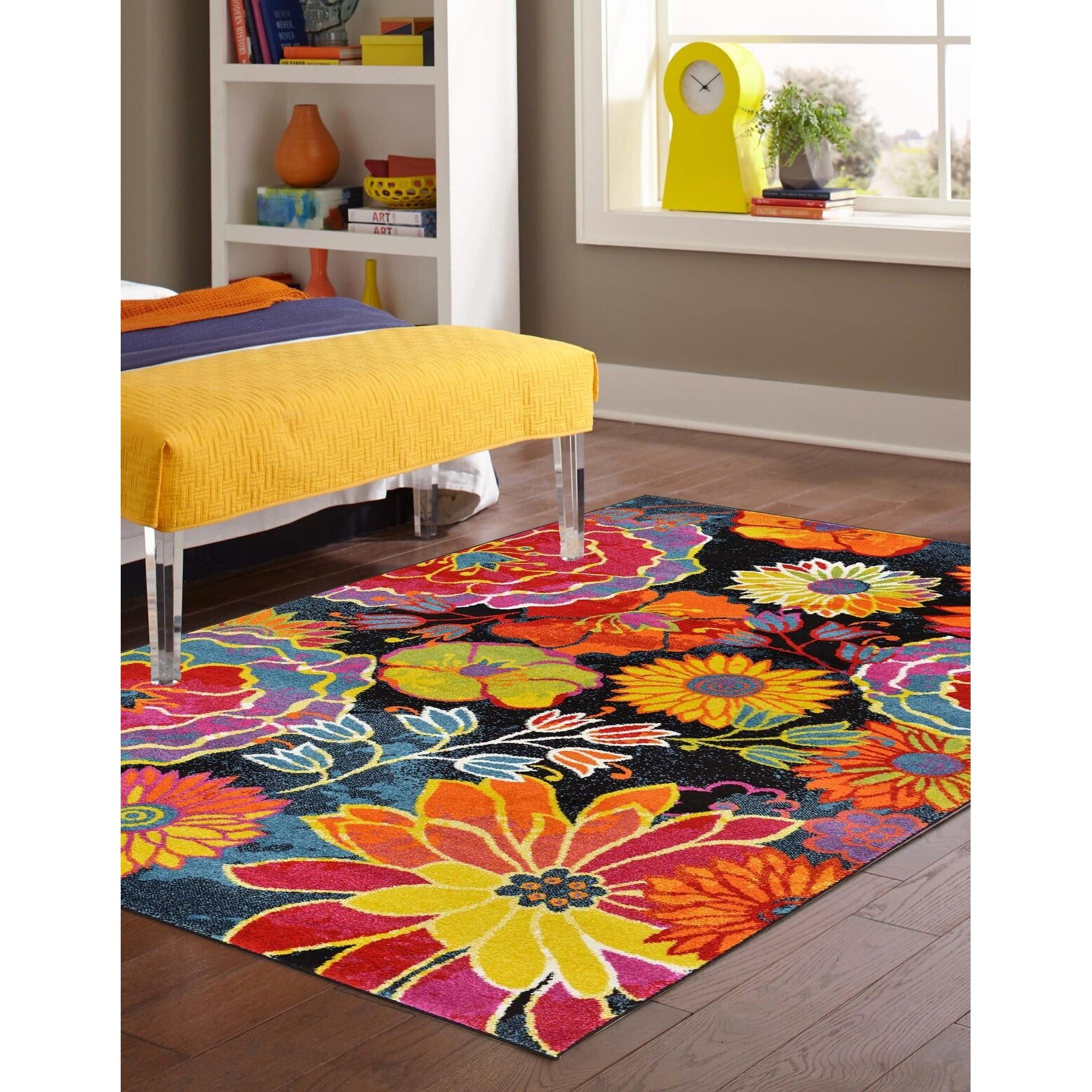 Country & Floral Noach Collection Area Rug - Overstock - 36794198