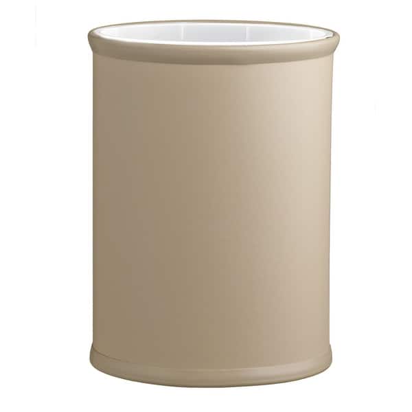 slide 2 of 8, CONTEMPO 13qt Oval Wastebasket with Liner Beige