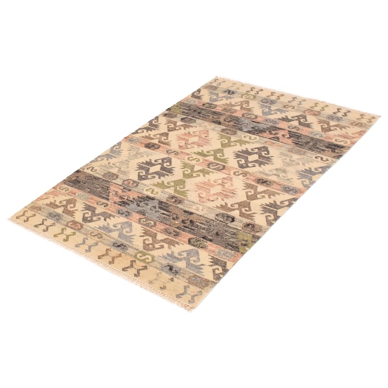 Ankara FW Cream Kilim 5'2" x 8'0" - 5'2 x 8'0