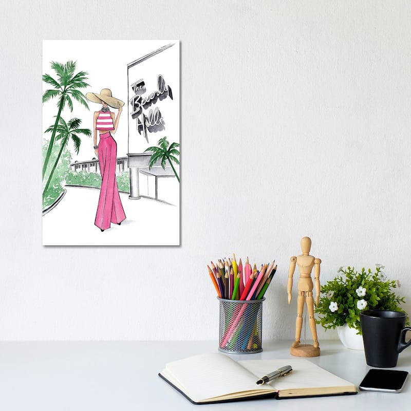 iCanvas "Beverly Hills" by LaLana Arts Canvas Print - 12x8x0.75