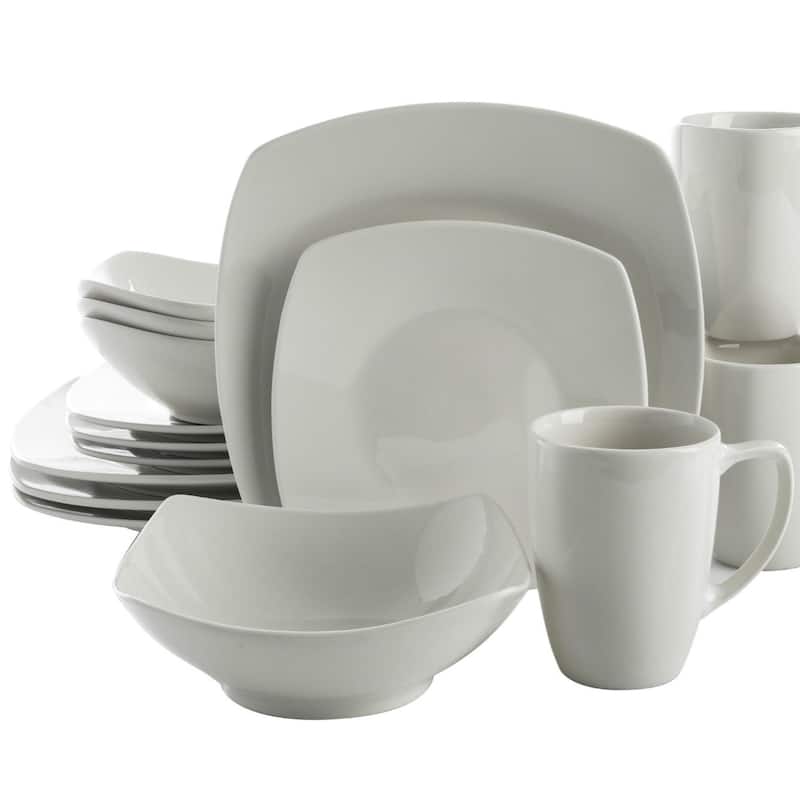 Gibson Home Zen Buffet 16-Piece Dinnerware Set - White - White