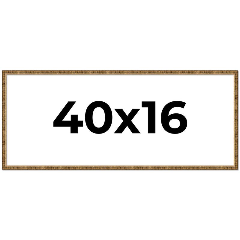 40x16 Frame Gold Kingsley Distressed Solid Wood Picture Frame Width