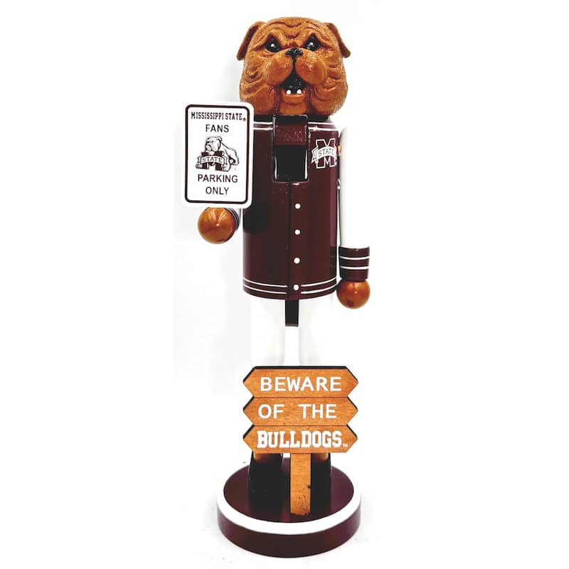 12" Mississippi State Beware of the Bulldogs Nutcracker
