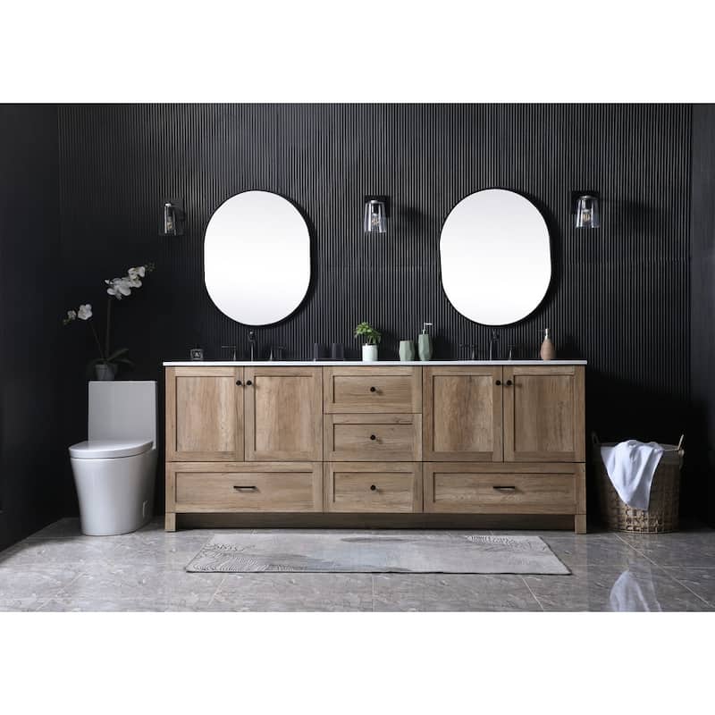 Elegant Lighting VF2884D Soma 84" Free Standing Double Basin Vanity
