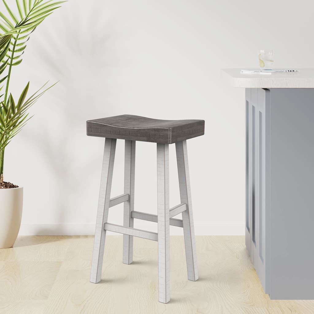 Solid Wood Modern Midnight Bar Stool Set of 2