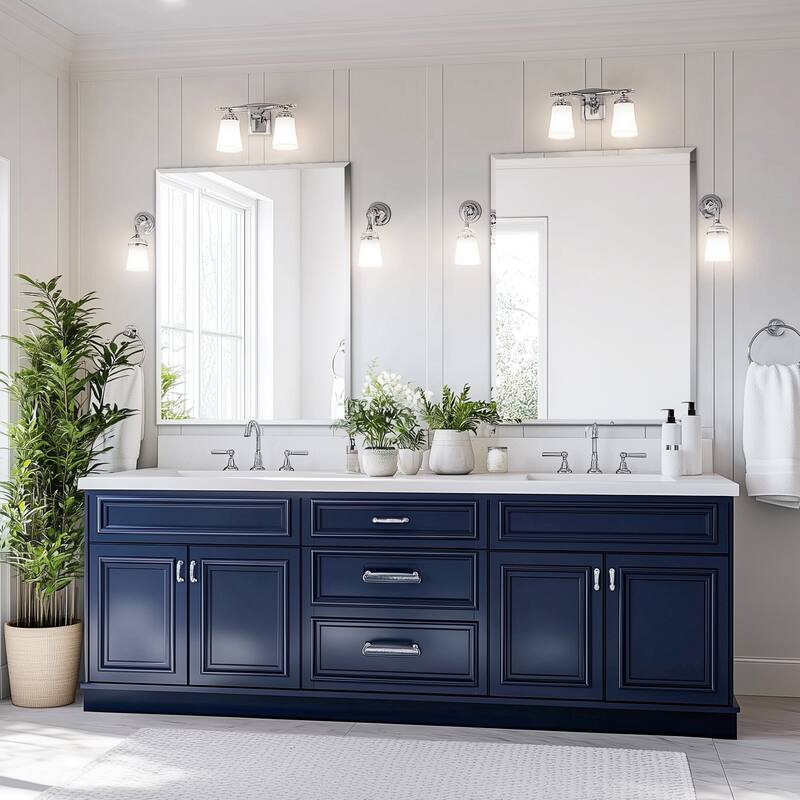 Frameless Bathroom Mirror Wall Mounted Modern Stylish Design with Contemporary Bevelled Edges