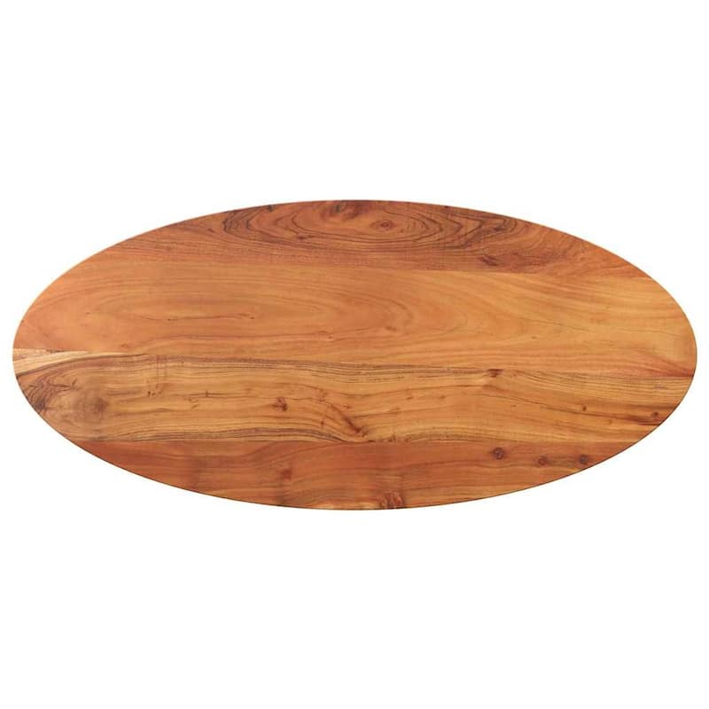 vidaXL Table Top Replacement Board Coffee Dining Room Oval Solid Wood Acacia - 15.7 x 39.4 x 1.5 in
