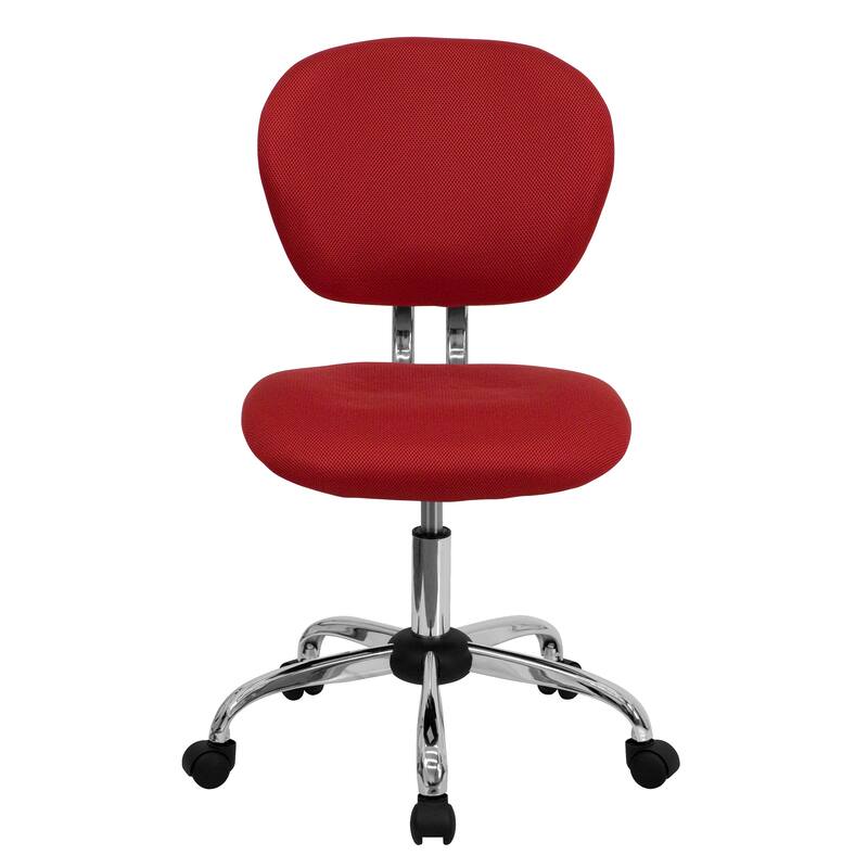 Mid-back Mesh Padded Swivel Task Office Chair with Chrome Base