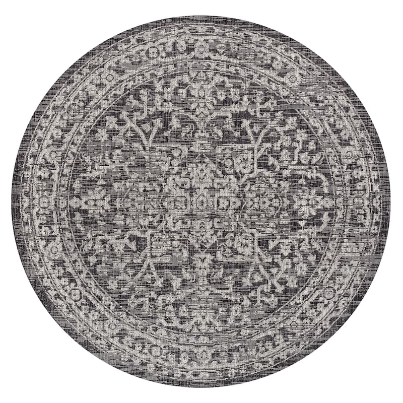 JONATHAN Y Medallion Textured Weave Indoor/Outdoor Area Rug