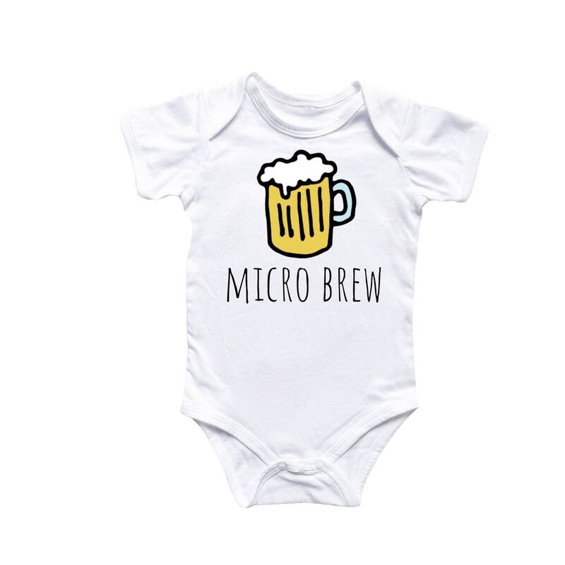 Brewery Beer Hops - Baby Boy Girl Clothes Infant Bodysuit Funny Cute Newborn - White - Newborn