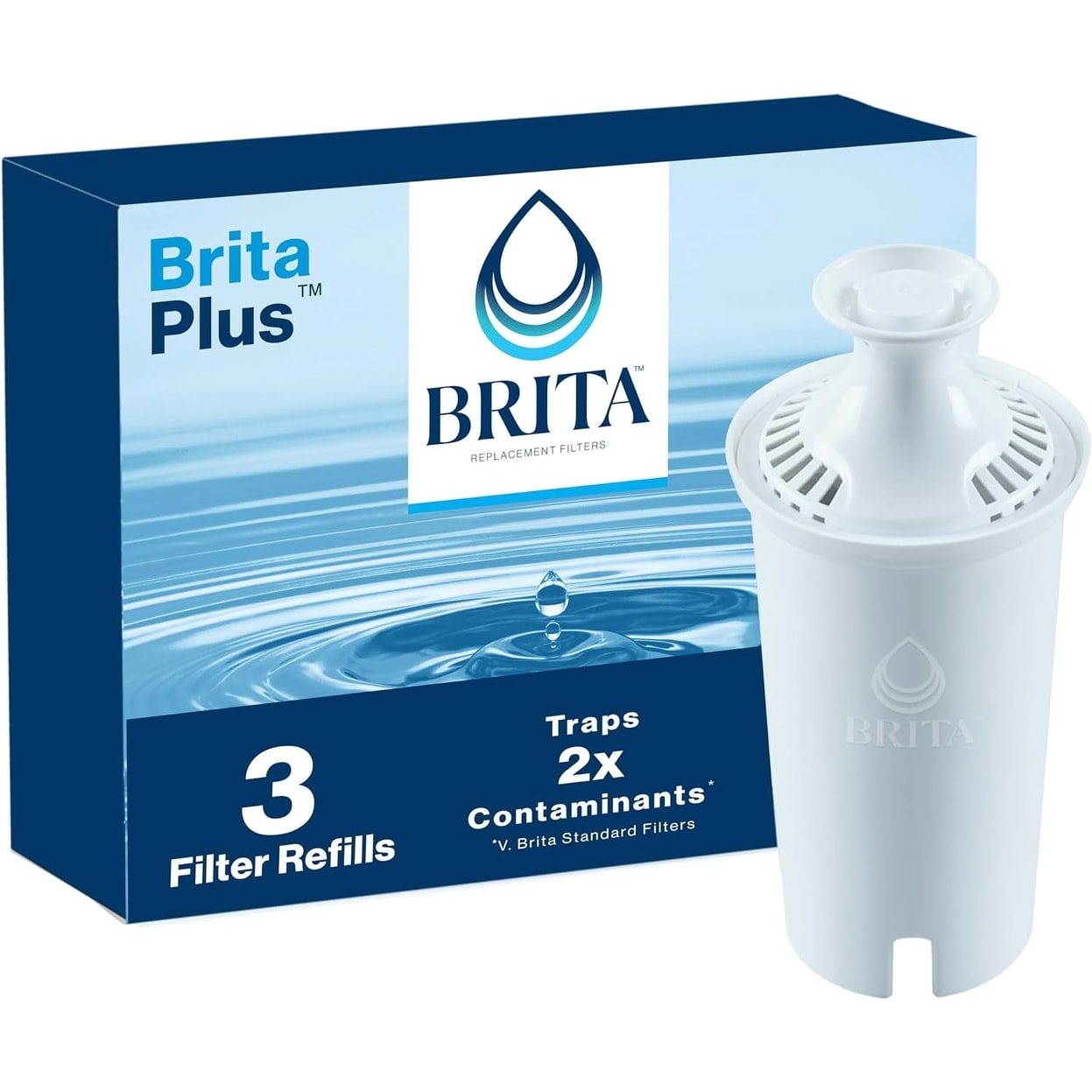 Brita Plus Water Filter for Pitchers and Dispensers - Plus Water Filter