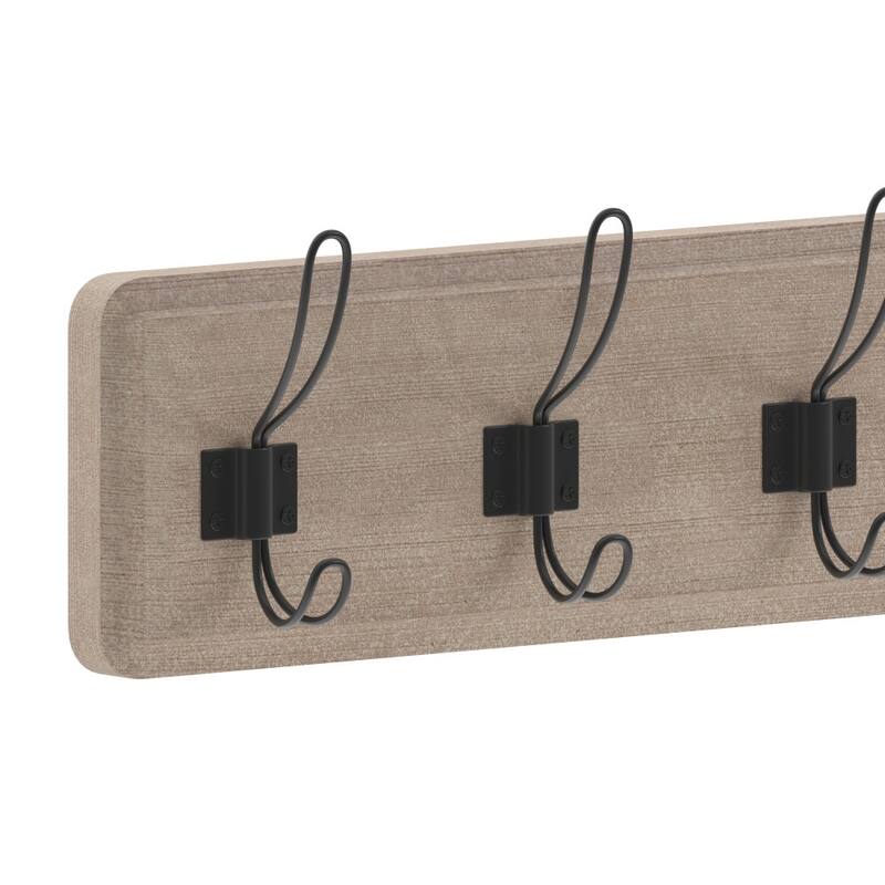 Wall Mounted Storage Rack with 7 Hooks