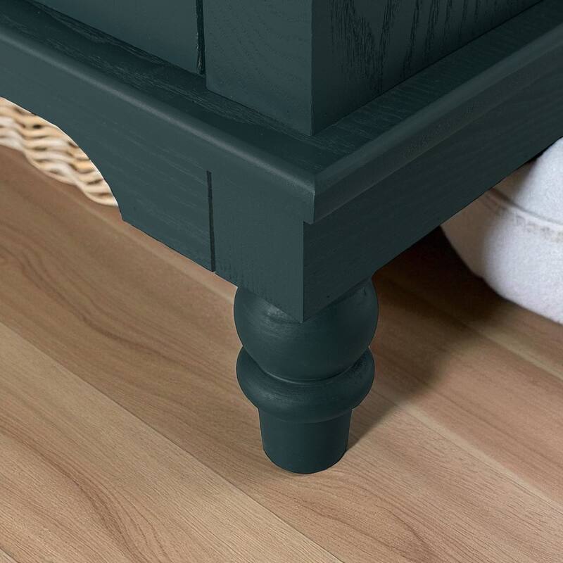 Carved Wood 2-Door Sideboard Buffet Accent Storage Cabinet with Veneer Finish and Gold Handles.