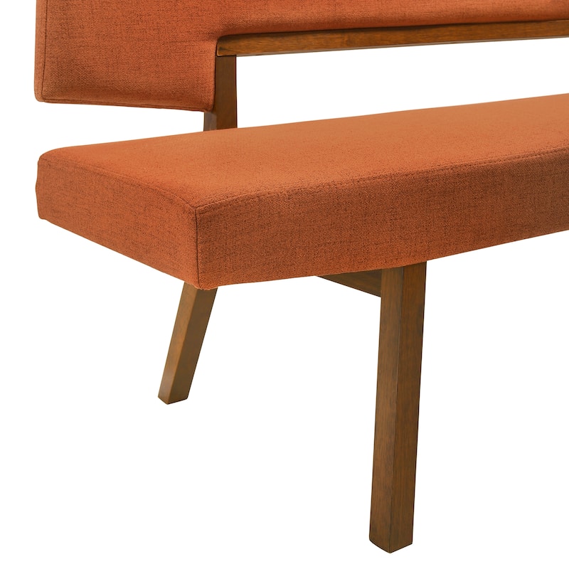 Channell Mid-Century 63" Upholstered Wood Entryway Dining Bench