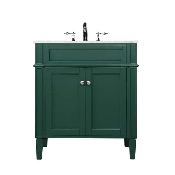 slide 2 of 10, Elegant Lighting VF12530 Park Avenue 30" Free Standing Single Basin Green - Painted