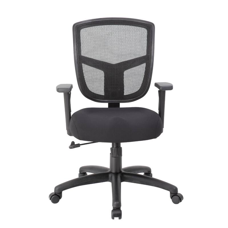 Oyo Swivel Task Chair, Black Mesh, Synchro-Tilt, 5 Caster Wheels
