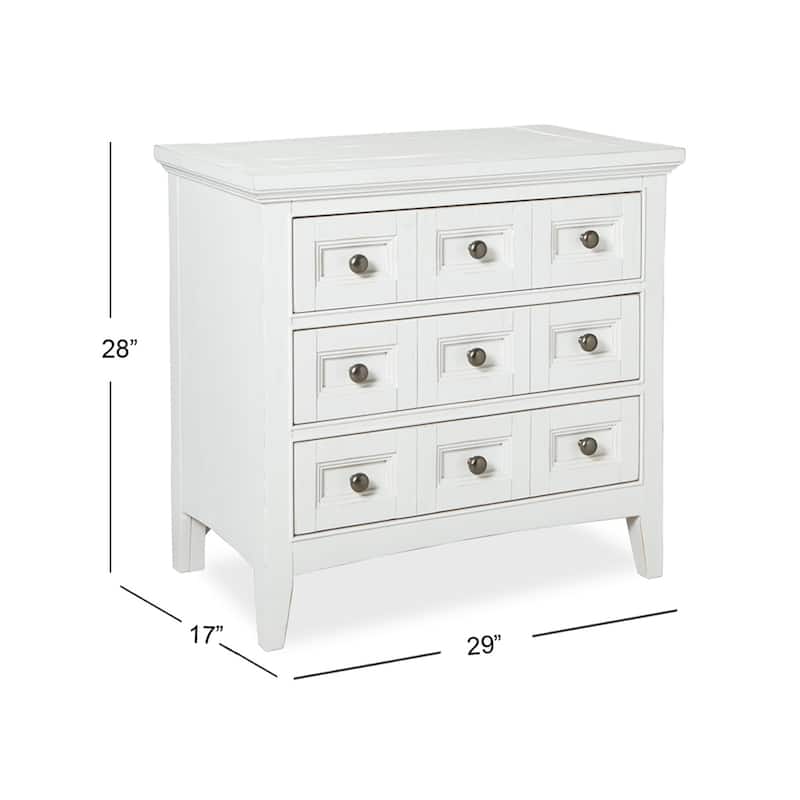 Magnussen Home Heron Cove Chalk White and Dovetail Grey Drawer Nightstand