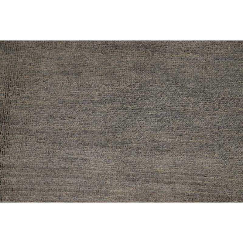 Hand Knotted Oriental 100% Wool Carpet Modern Modern Greys & Charcoal Gabbeh Area Rug - 4' 11'' X 3' 3''