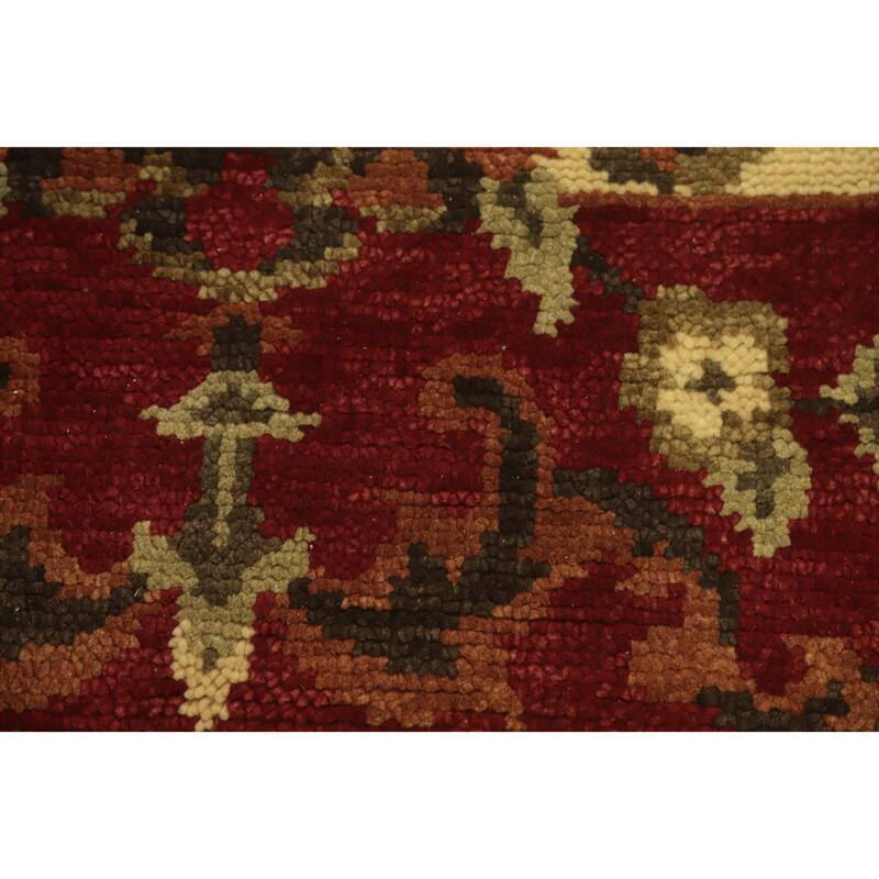 Handmade Wool Floral Indian Area Rug 6x8 - 8' 2'' X 5' 6''