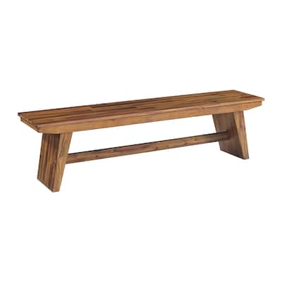 Vantage Wooden Bench, Ornate Spice Acacia