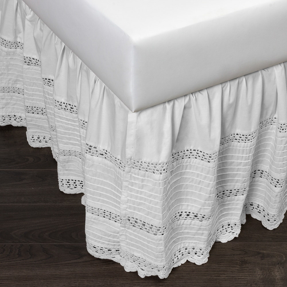 Cassie Crochet, Cotton, 18" Drop Bed Skirt