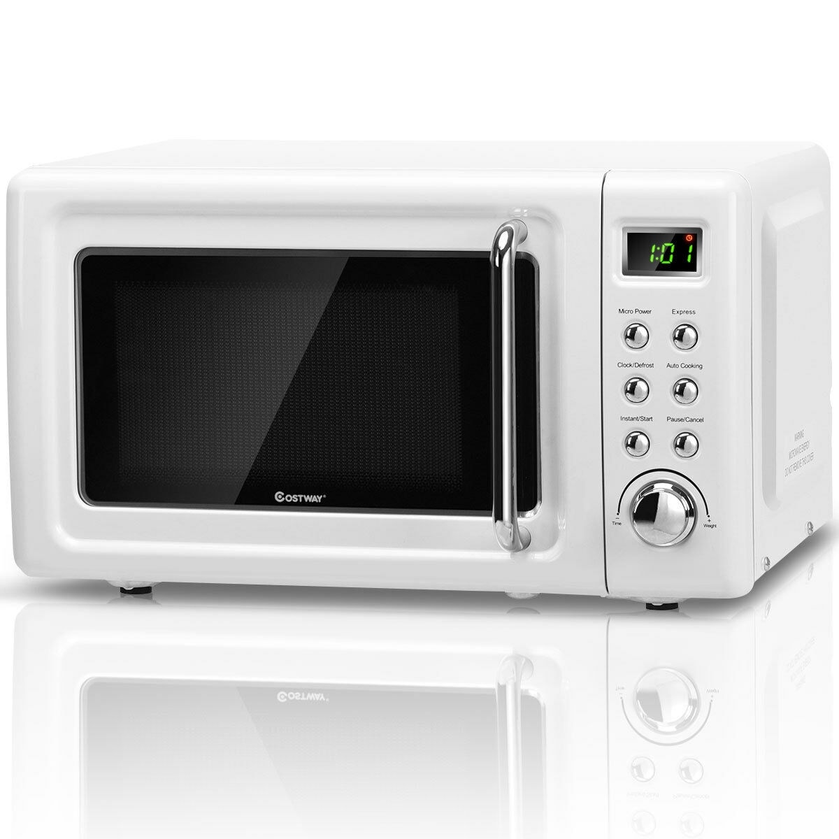 Costway 0.7Cu.ft Retro Countertop Microwave Oven 700W LED Display - On Sale  - Bed Bath & Beyond - 29548773