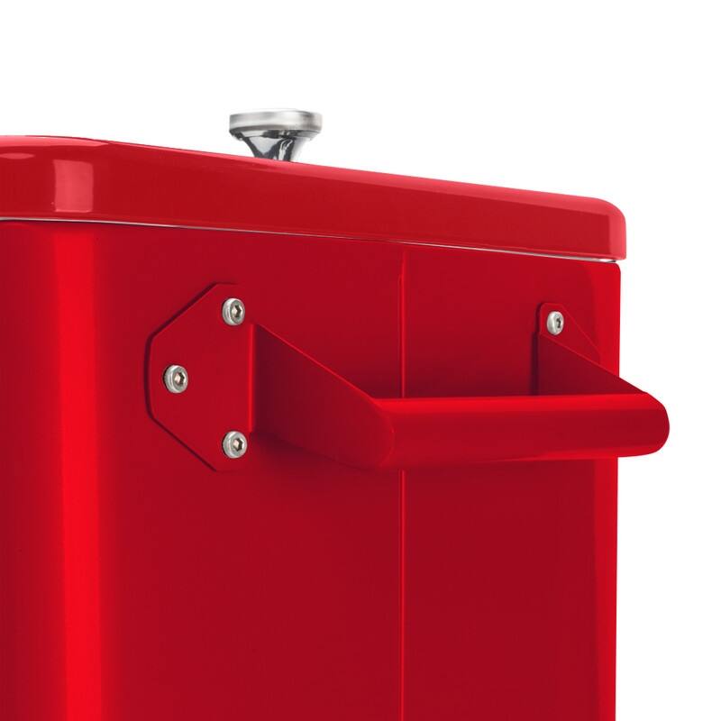 80Qt Red Box Black Square Foot Tube With Drain Pipe Freezer Incubator