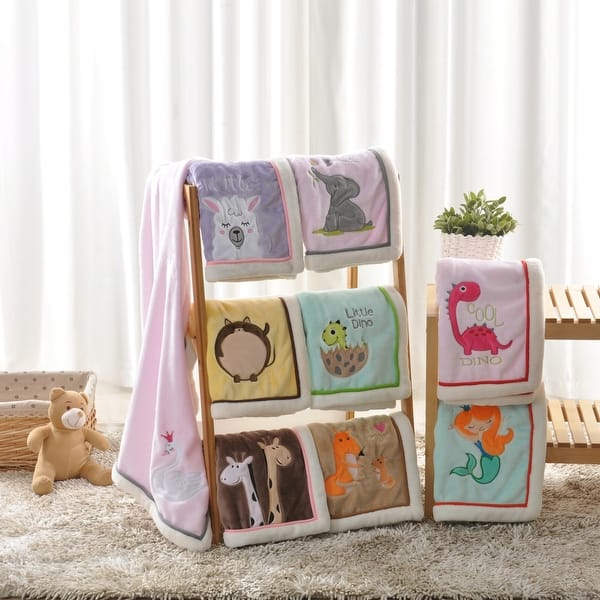 slide 2 of 18, BOON Super Cute Cartoon Flannel Fleece Ultra Soft Baby Throw Blanket