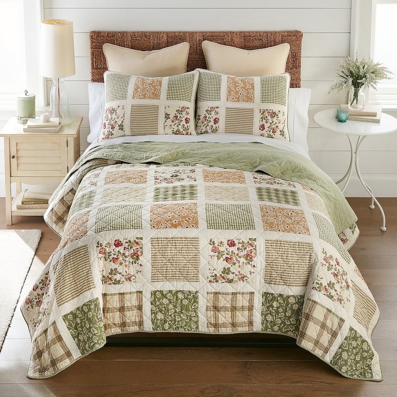 Donna Sharp Peach Rose Cotton Quilt Collection