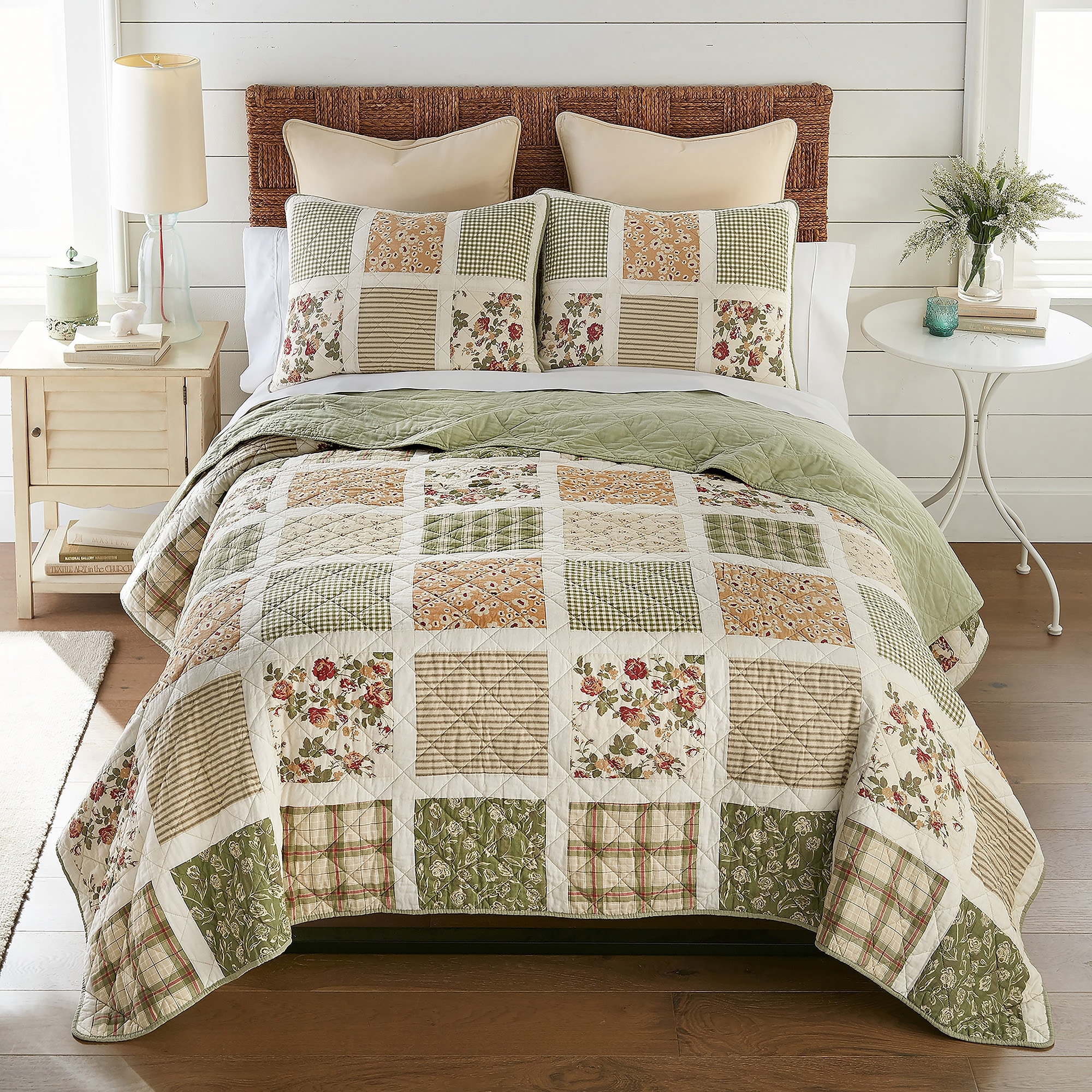 Donna Sharp Peach Rose Cotton Quilt Collection