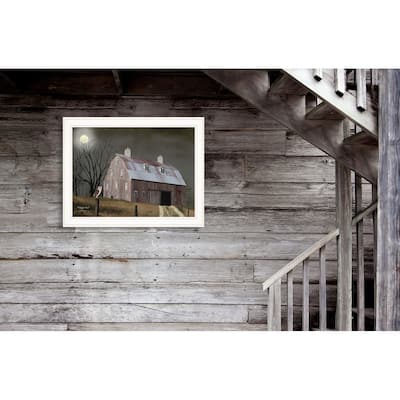 TrendyDecor4U Farmhouse "Midnight Moon" Framed Print Wall Art by Billy Jacobs