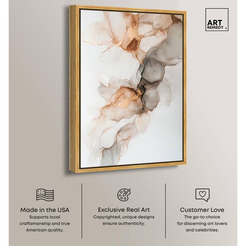 Smoky Gold Drift Canvas by Art Remedy