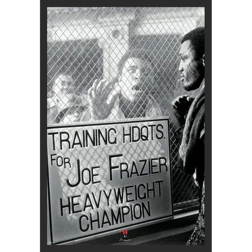 Ali Vs Frazier - Window Taunt Framed Art Poster - 24 x 36 Inch