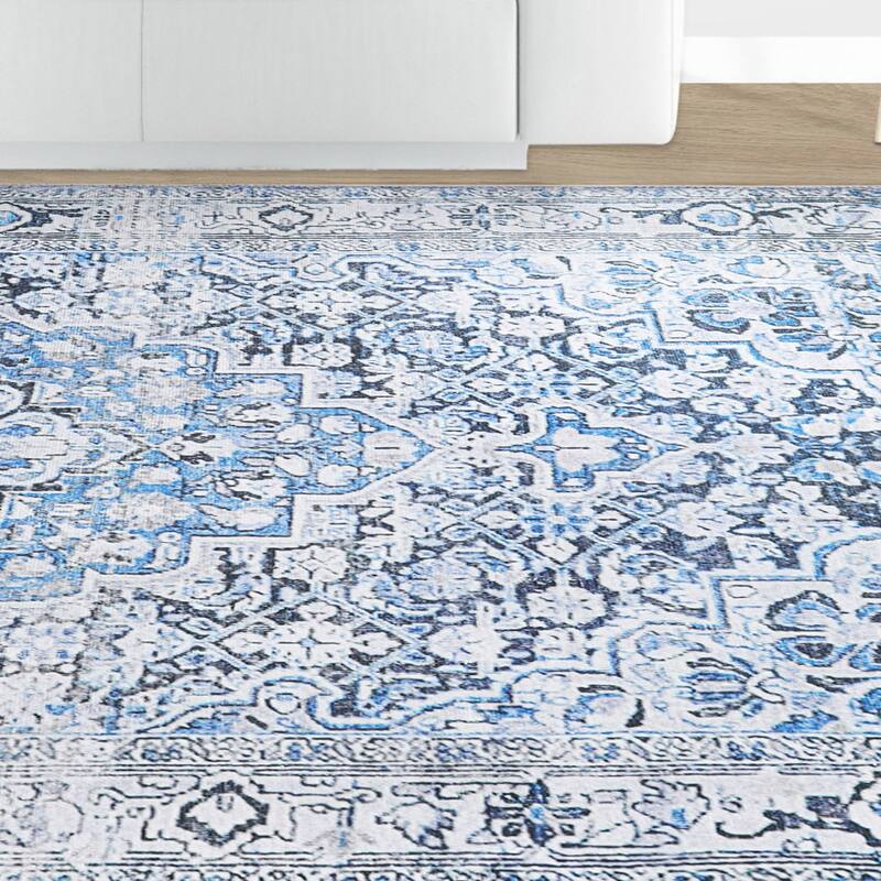 Superior Elodie Bohemian Geometric Floral Medallion Indoor Area Rug
