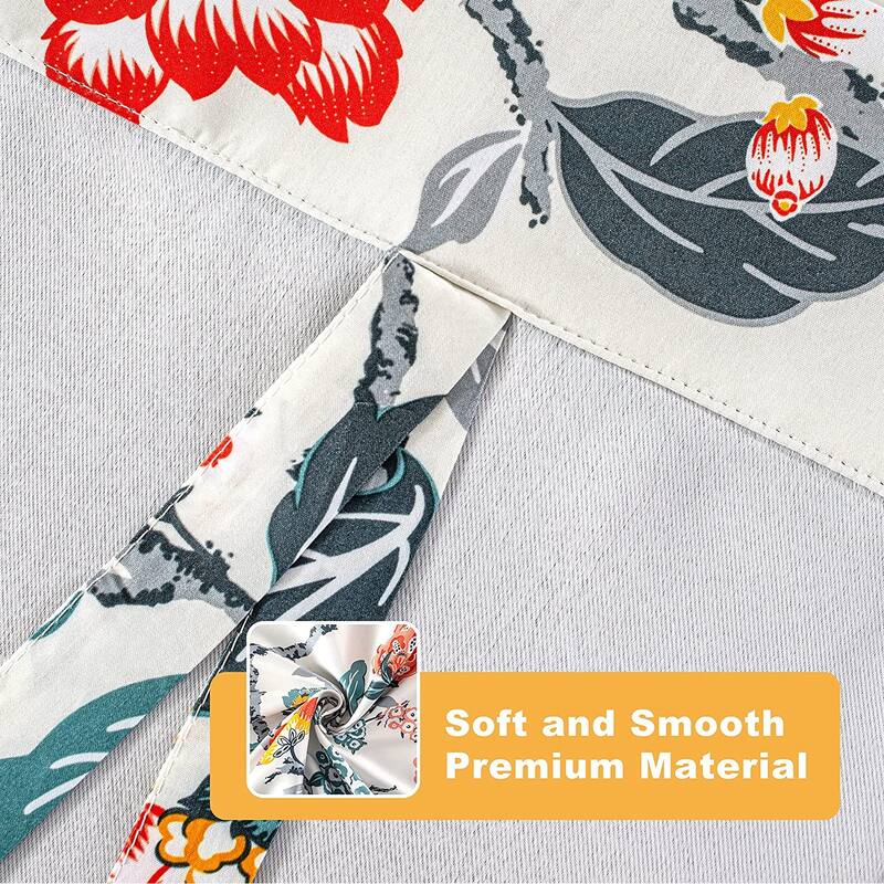 Porch & Den Navarre Botanical Pattern Printed Tie-up Shade